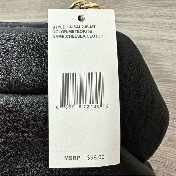 JESSICA SIMPSON GOLD CHAIN CHELSEA CLUTCH PURSE NWT - Picture 8 of 12